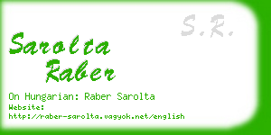 sarolta raber business card